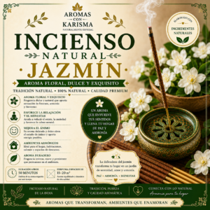 INCIENSO NATURAL INDIA- JAZMÍN (10 varitas)