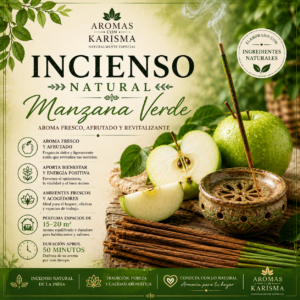 INCIENSO NATURAL INDIA- MANZANA VERDE (10 varitas)