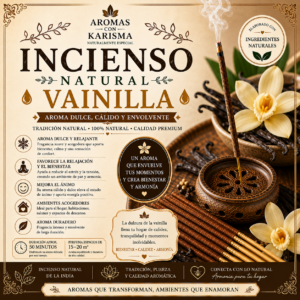 INCIENSO NATURAL INDIA- VAINILLA (10 varitas)