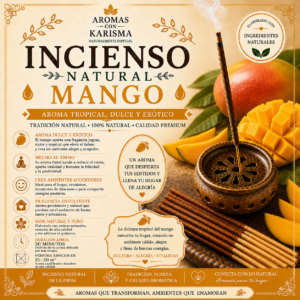 INCIENSO NATURAL INDIA- MANGO (10 varitas)