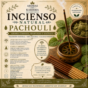 INCIENSO NATURAL INDIA- PACHOULI (10 varitas)