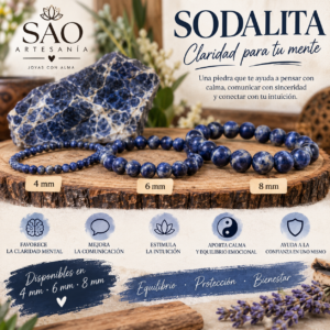 PULSERA SODALITA 4MM