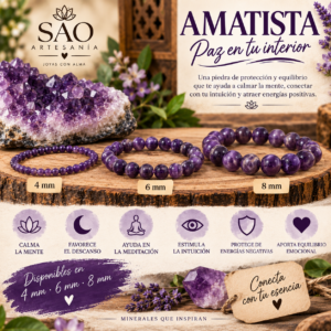 PULSERA AMATISTA 4MM